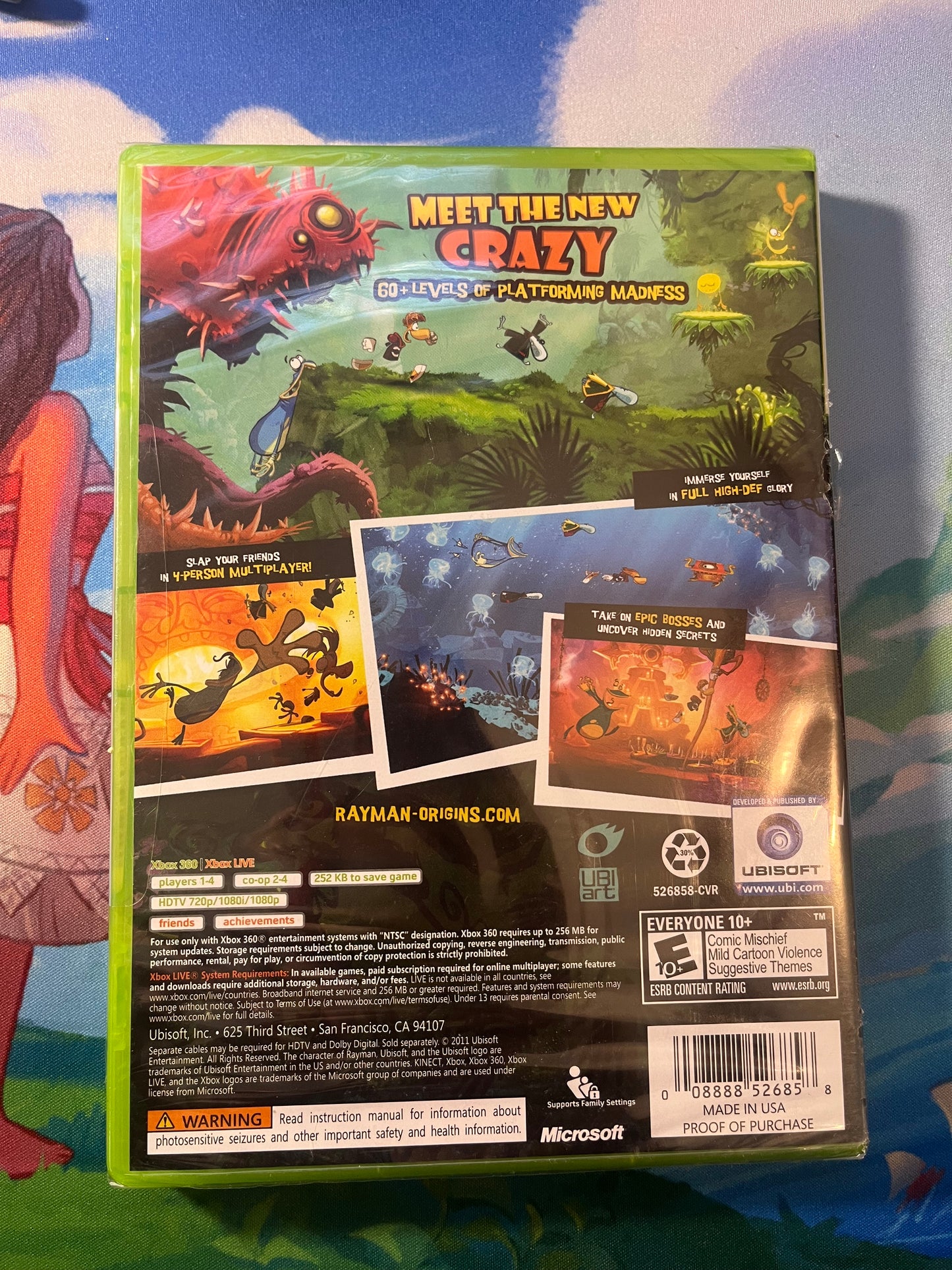 Rayman Origins (XBOX 360 SEALED)