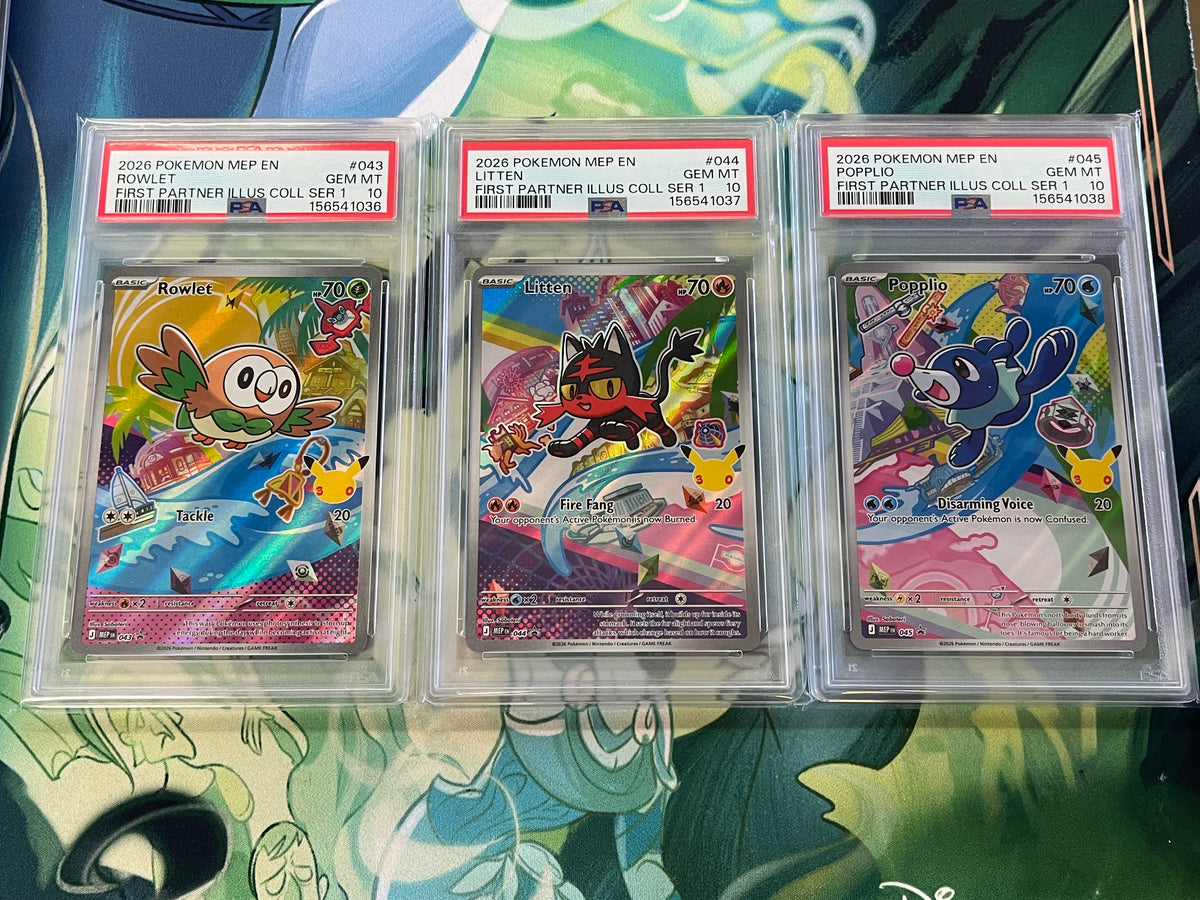 Rowlet Litten Popplio PSA 10 Set